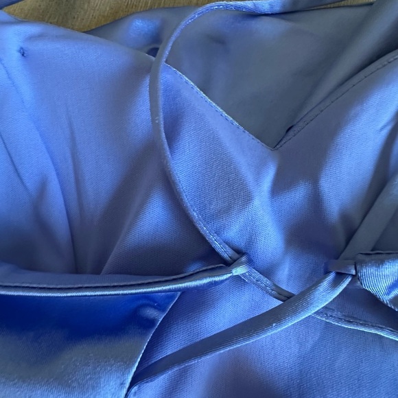 Emerald Sundae Satin Mini Dress in Blue (Macys) - Picture 4 of 12